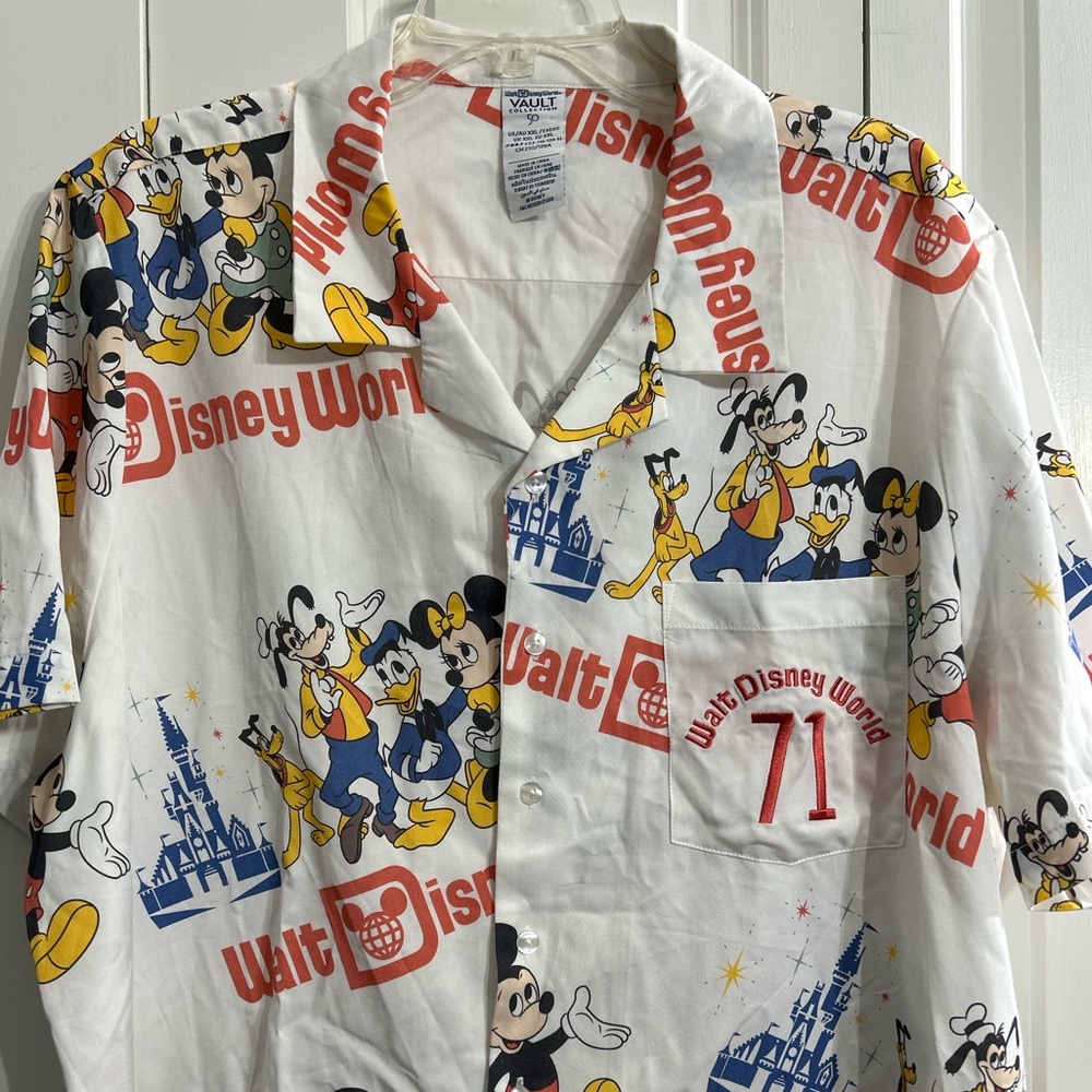 Disney World 50th Anniversary Men's Camp Short Sleeve Shirt Size XXL - Picture 3 of 12